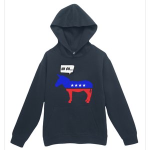 Trump Election Win 2024 Worried Democrat Donkey Reaction Urban Pullover Hoodie