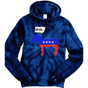 Trump Election Win 2024 Worried Democrat Donkey Reaction Tie Dye Hoodie