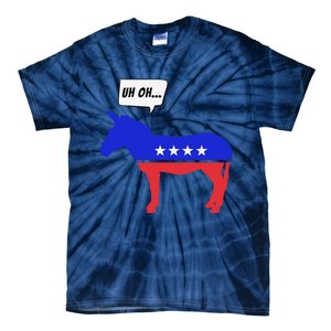 Trump Election Win 2024 Worried Democrat Donkey Reaction Tie-Dye T-Shirt