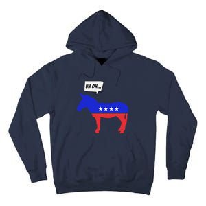 Trump Election Win 2024 Worried Democrat Donkey Reaction Tall Hoodie