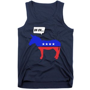 Trump Election Win 2024 Worried Democrat Donkey Reaction Tank Top