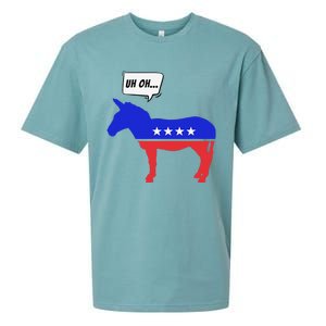 Trump Election Win 2024 Worried Democrat Donkey Reaction Sueded Cloud Jersey T-Shirt