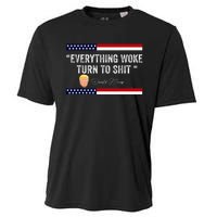 Trump Everything Woke Turns To Shit Political Republican Cooling Performance Crew T-Shirt