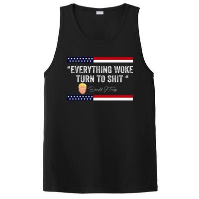 Trump Everything Woke Turns To Shit Political Republican PosiCharge Competitor Tank