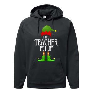 Teacher Elf Xmas Funny Family Matching Group Christmas Performance Fleece Hoodie