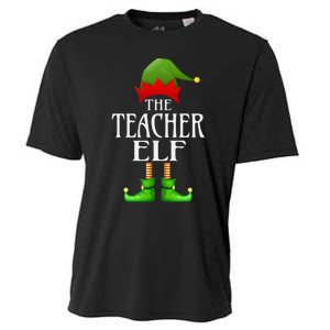 Teacher Elf Xmas Funny Family Matching Group Christmas Cooling Performance Crew T-Shirt