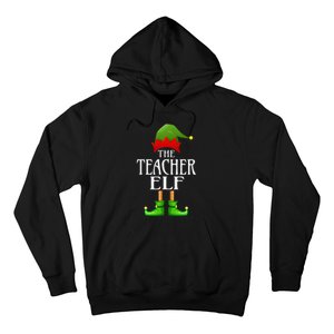 Teacher Elf Xmas Funny Family Matching Group Christmas Hoodie