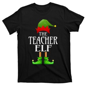 Teacher Elf Xmas Funny Family Matching Group Christmas T-Shirt