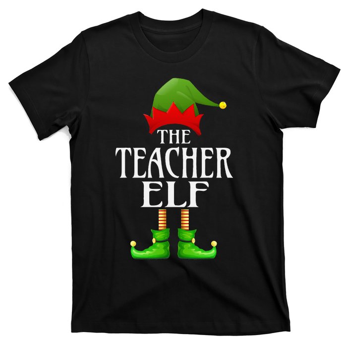 Teacher Elf Xmas Funny Family Matching Group Christmas T-Shirt