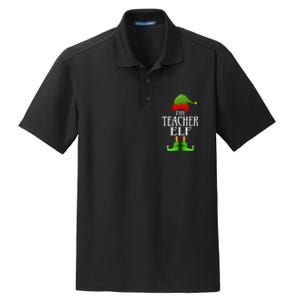 Teacher Elf Xmas Funny Family Matching Group Christmas Dry Zone Grid Polo