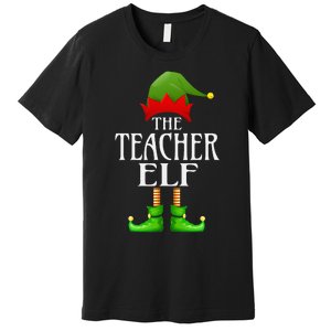 Teacher Elf Xmas Funny Family Matching Group Christmas Premium T-Shirt