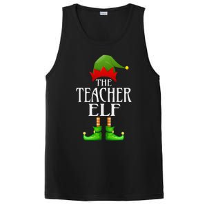 Teacher Elf Xmas Funny Family Matching Group Christmas PosiCharge Competitor Tank