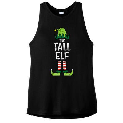 Tall Elf Xmas Matching Christmas For Family Ladies PosiCharge Tri-Blend Wicking Tank