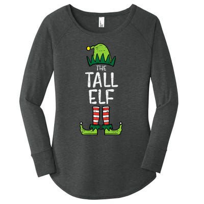 Tall Elf Xmas Matching Christmas For Family Women's Perfect Tri Tunic Long Sleeve Shirt