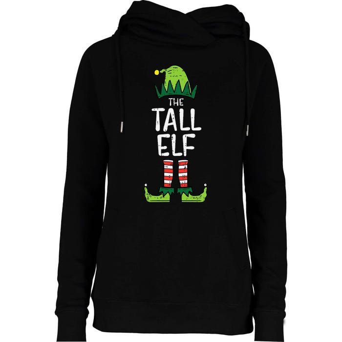 Tall Elf Xmas Matching Christmas For Family Womens Funnel Neck Pullover Hood