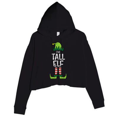 Tall Elf Xmas Matching Christmas For Family Crop Fleece Hoodie