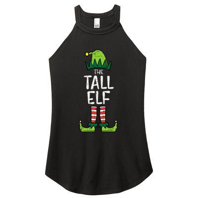 Tall Elf Xmas Matching Christmas For Family Women's Perfect Tri Rocker Tank