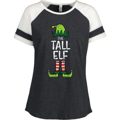 Tall Elf Xmas Matching Christmas For Family Enza Ladies Jersey Colorblock Tee