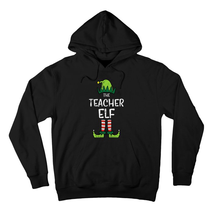 Teacher Elf Xmas Matching Christmas For Family Hoodie