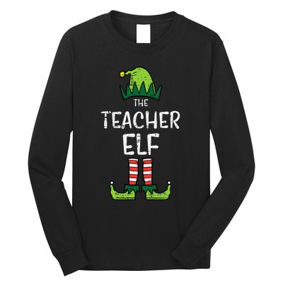 Teacher Elf Xmas Matching Christmas For Family Long Sleeve Shirt