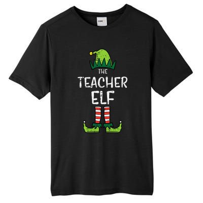 Teacher Elf Xmas Matching Christmas For Family Tall Fusion ChromaSoft Performance T-Shirt