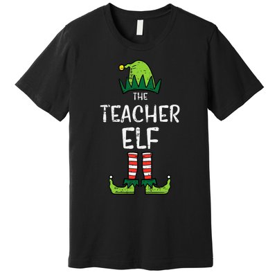 Teacher Elf Xmas Matching Christmas For Family Premium T-Shirt