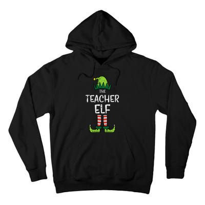 Teacher Elf Xmas Matching Christmas For Family Tall Hoodie