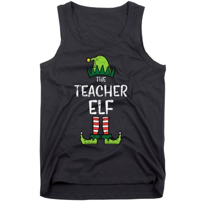 Teacher Elf Xmas Matching Christmas For Family Tank Top