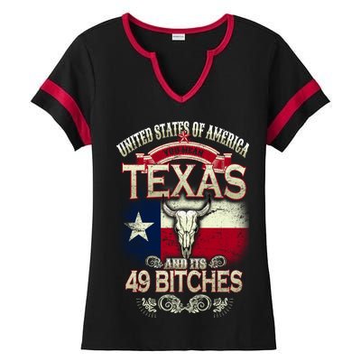 Texas And Its 49 Bitches Ladies Halftime Notch Neck Tee