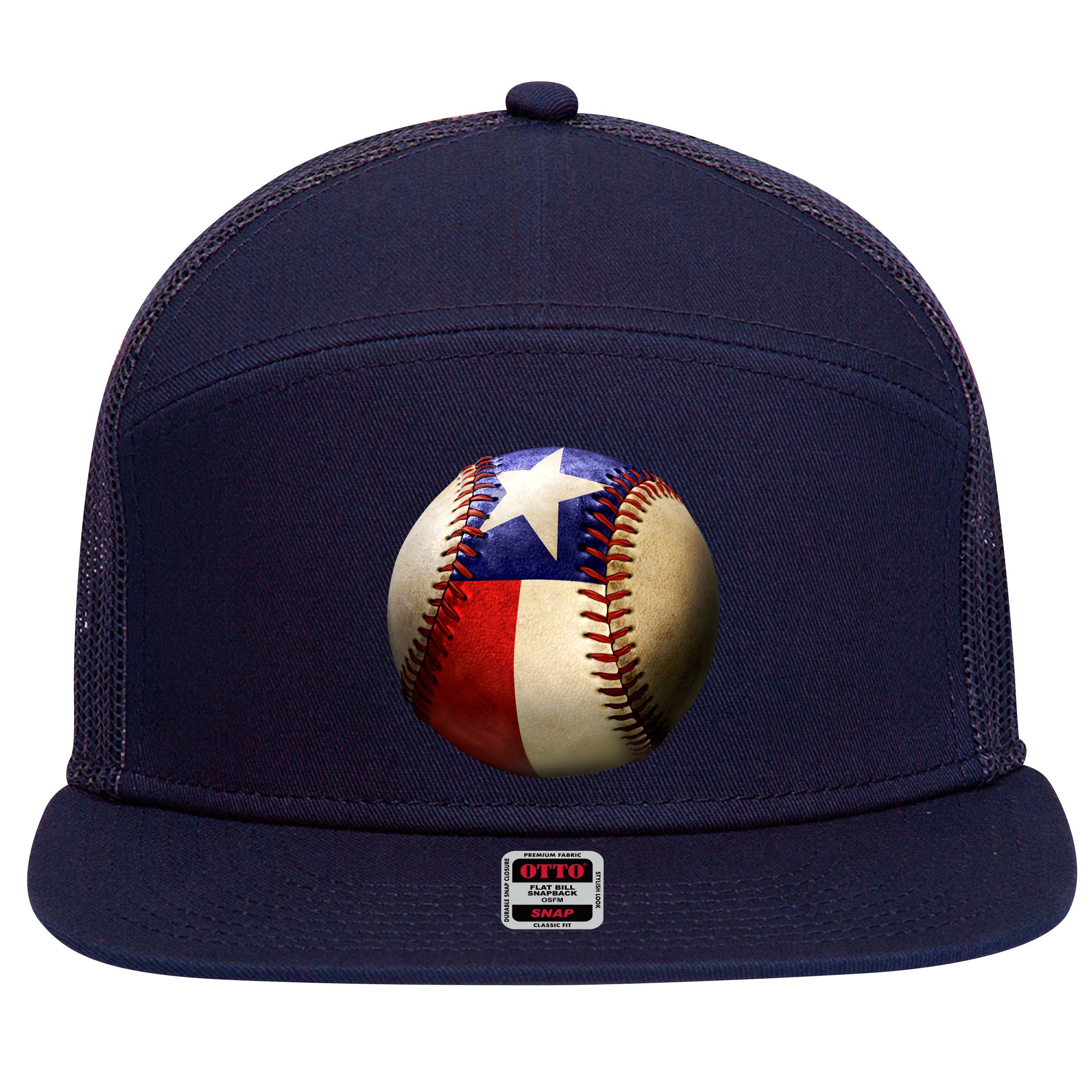 Texas Baseball 7 Panel Mesh Trucker Snapback Hat