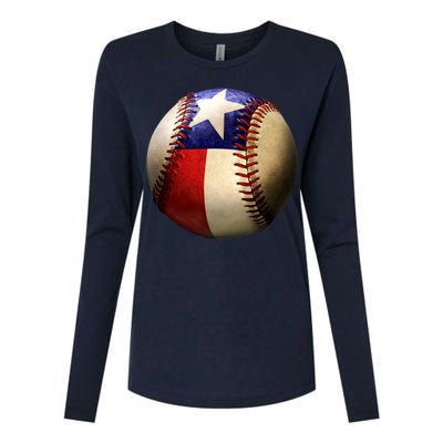 Texas Baseball Womens Cotton Relaxed Long Sleeve T-Shirt