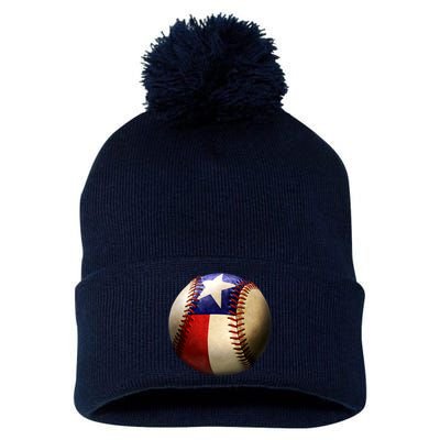 Texas Baseball Pom Pom 12in Knit Beanie