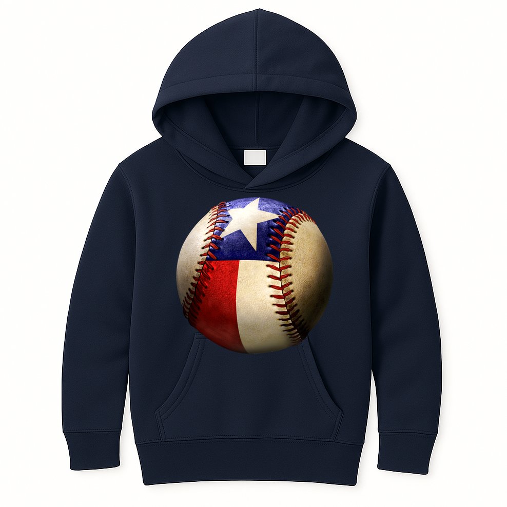 Texas Baseball Kids Hoodie