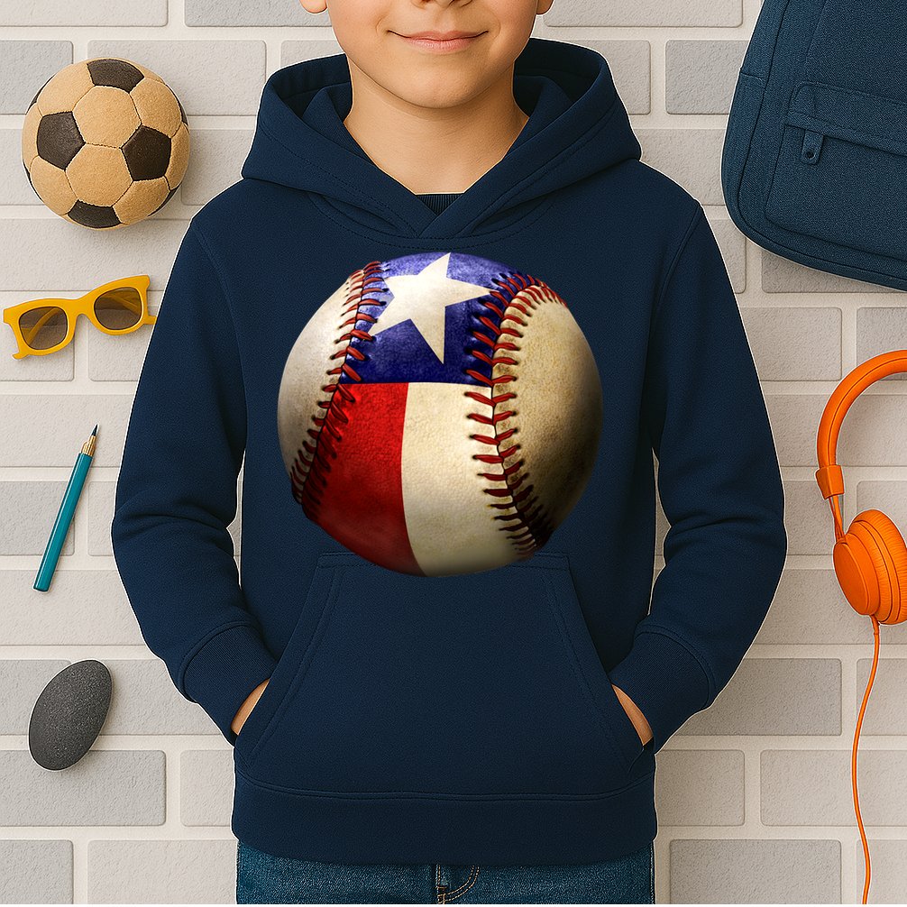 Texas Baseball Kids Hoodie