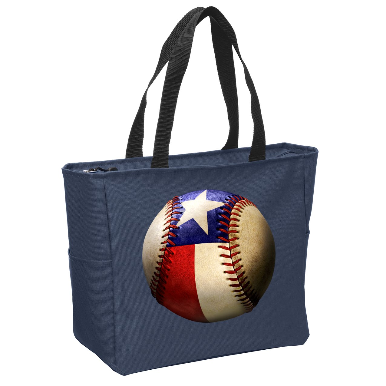 Texas Baseball Zip Tote Bag