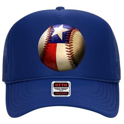 Texas Baseball High Crown Mesh Back Trucker Hat