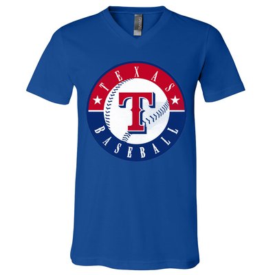 Texas Baseball Fan Vintage V-Neck T-Shirt