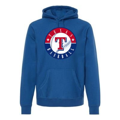 Texas Baseball Fan Vintage Premium Hoodie