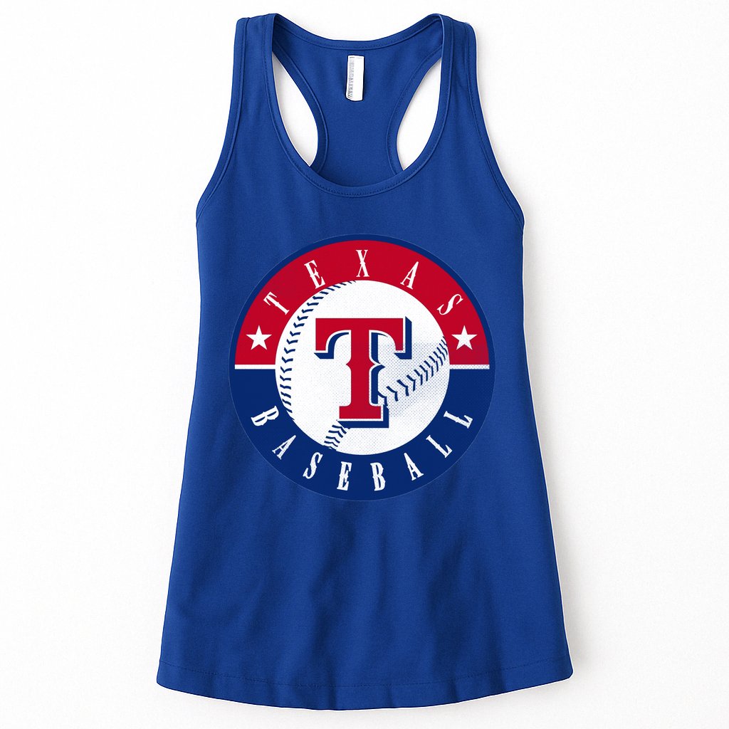 Texas Baseball Fan Vintage Womens Tank Top