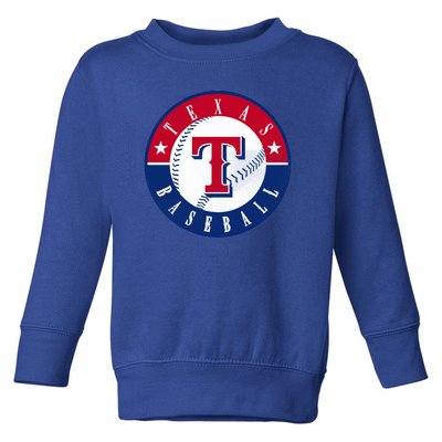 Texas Baseball Fan Vintage Toddler Sweatshirt