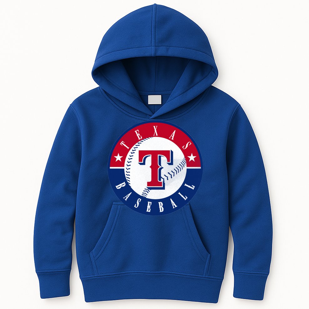 Texas Baseball Fan Vintage Kids Hoodie