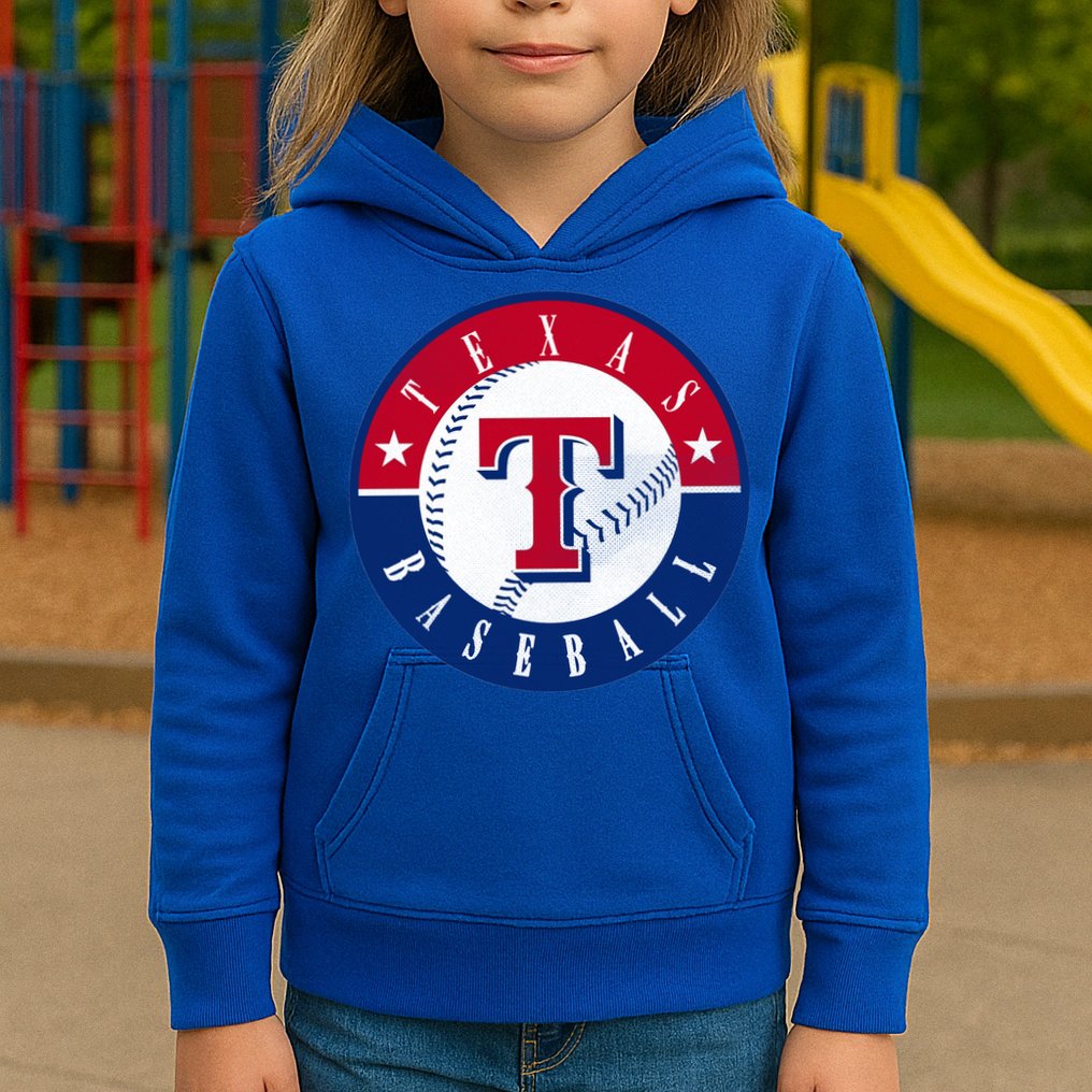 Texas Baseball Fan Vintage Kids Hoodie