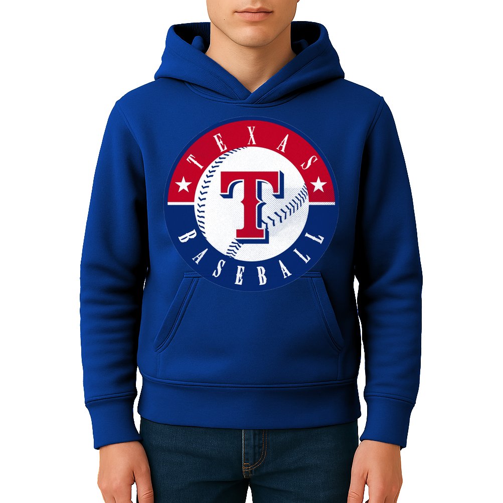 Texas Baseball Fan Vintage Kids Hoodie
