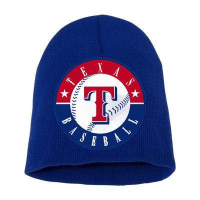 Texas Baseball Fan Vintage Short Acrylic Beanie
