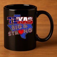 Texas Big and Strong 11oz C Handle Ceramic Mug