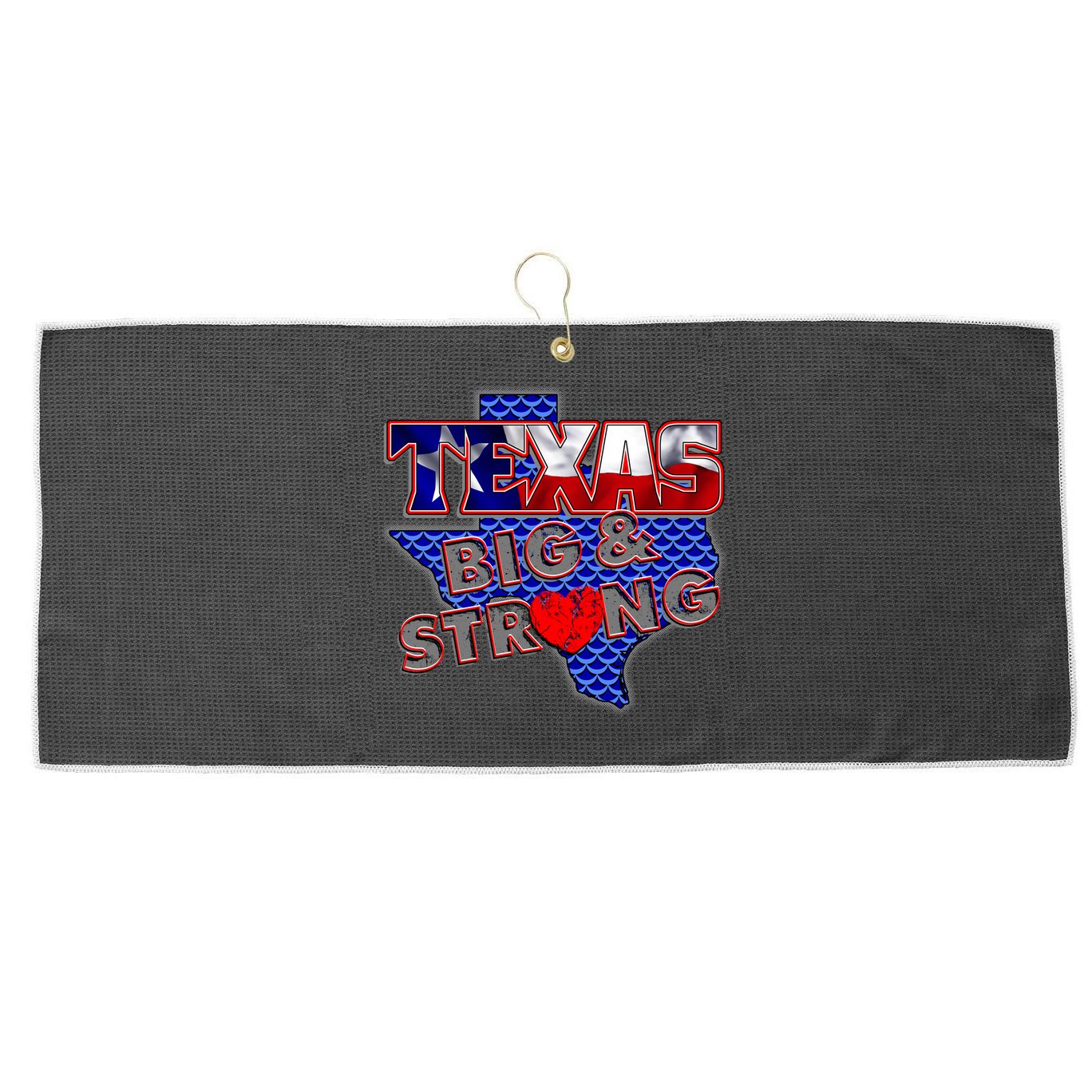 Texas Big and Strong Large Microfiber Waffle Golf Towel