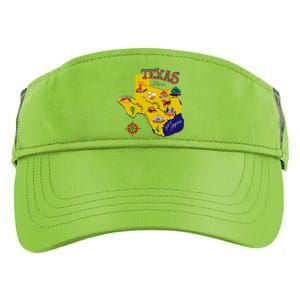 Texas Cartoon Map Adult Drive Performance Visor