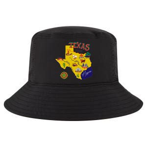 Texas Cartoon Map Cool Comfort Performance Bucket Hat