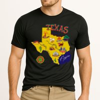 Texas Cartoon Map Cooling Performance Crew T-Shirt