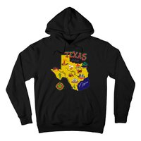 Texas Cartoon Map Hoodie